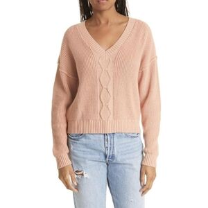 ATM Anthony Thomas Melillo Cashmere Blend Cable Knit Sweater